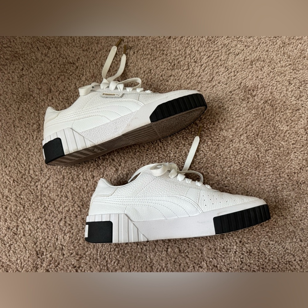 Puma Leather White-Black Sneakers - Picture 2 of 5